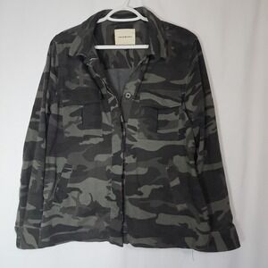Camo Utility Shacket Women's M Soft Stretch‎ Army Shacket Streetwear Jacket
